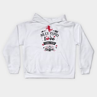 Valentines day - Love comes from coffee Kids Hoodie